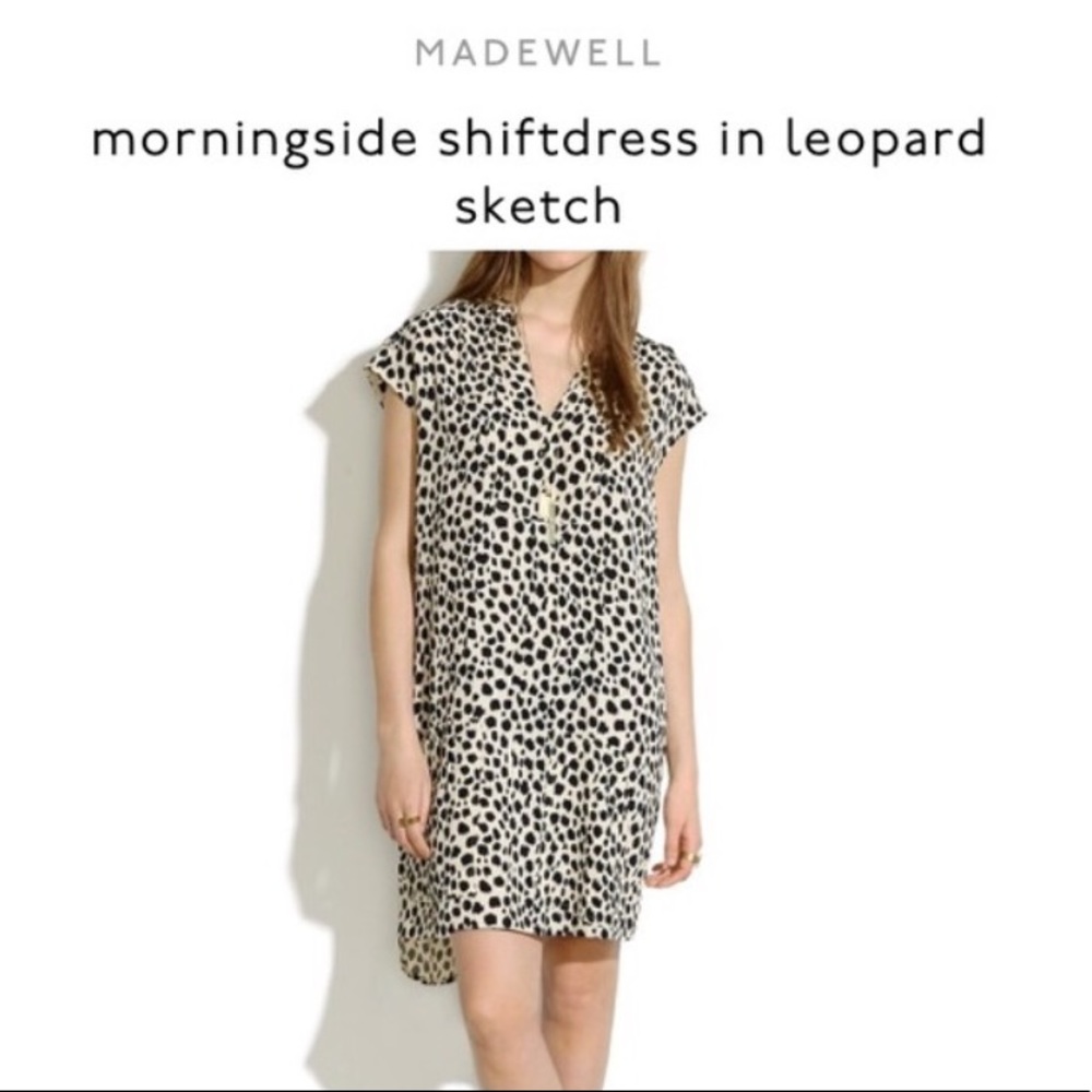 Madewell Leopard Morningside Shift Dress